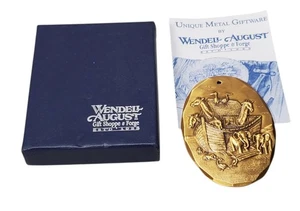Wendell August Forge Bronzo Massiccio Arca di Noè Decorazione Natalizia - Foto 1 di 6