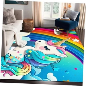 6' x 9' Unicorn Rugs for Kids Girls Bedroom 6'x9'/180*275cm/70"x108" Unicorn 01 - Picture 1 of 8