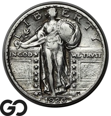 1926-D Standing Liberty Quarter, Choice XF++ Better Date - Image 1 of 3