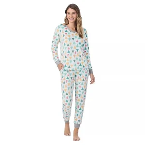 Neu mit Etikett Cuddl Duds Gr. XXL Velours Fleece Pyjama Oberteil & Jogginghose Set - Bild 1 von 1