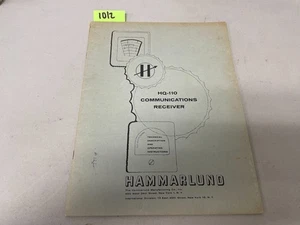 Hammarlund HQ-110A Communications Receiver Operating Manual (original) - Picture 1 of 7