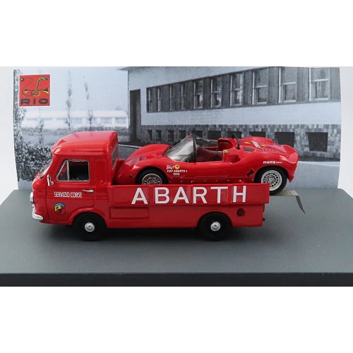 1 43 RIO Fiat 241 Abarth Corse Car Transporter 1970 Fiat Abarth 1000Sp RIO4744