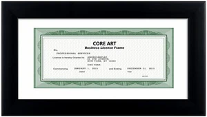 5x10 Business License Frame in Black, Professional Bank Check Frame 3.5x8 wit... - Picture 1 of 6