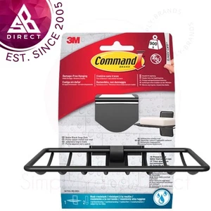 3M BATH34-MB Command Bathroom Soap Dish Damage-Free Hold Matte Black - Picture 1 of 6