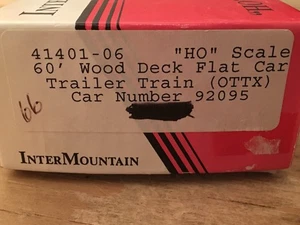 HO Intermountain Trailer Train 60’ Wood Deck Flat Car Unassembled Kit TTX #92095 - Picture 1 of 4