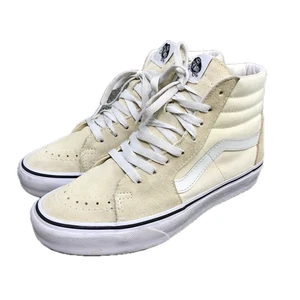 Vans Cream Beige High Top Sk8 Hi Classic Suede Sneakers size 8 Women 6.5 Men - Picture 1 of 24