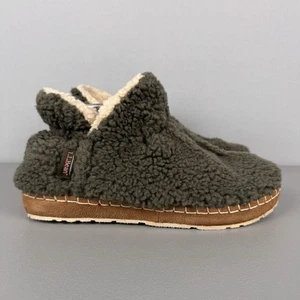 LL Bean gemütliche Slipper Booties Schuhe Damen 9 M grün Sherpa-Flor Fleece 507186 - Bild 1 von 9