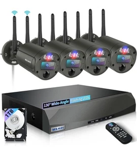 WEILAILIFE 5MP Wireless Security Camera System, Outdoor WiFi Cameras, 1 TB, NEW - Bild 1 von 9