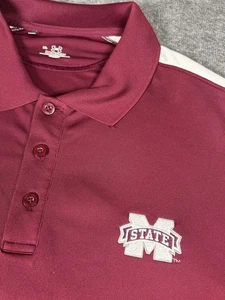 Mississippi State Bulldog Under Armour Polo Heat Gear Loose Gr. XL weinrot - Bild 1 von 7
