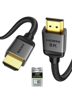 Silkland 10K 8K HDMI 2.1 Cable Certified 4K@240Hz 144Hz 120Hz 8K@60Hz Ultra H... - Picture 1 of 7
