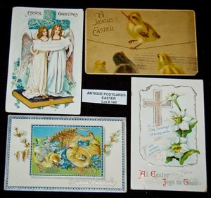 ANTIQUE Postcards Lot of 4 Over 110 Years Old Lot#140 Easter - Picture 1 of 2