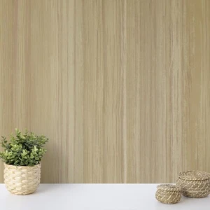 Brush Strokes Stripe Wallpaper Brown Metallic Shine Wallquest Acrylic Coated - Picture 1 of 5