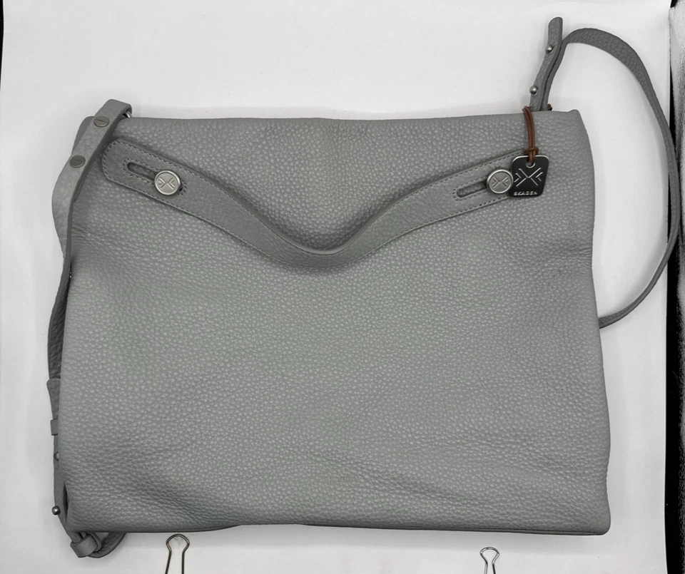 Bandolera de cuero gris Skagen Denmark (con dos asas) Foto 1 de 4