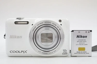 Nikon COOLPIX S6600 Compact Digital Camera 16.0MP 12x Zoom White W/ Battery #612 - Image 1 of 4