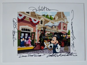 DISNEY PÜNKTLICH MICKEY MOUSE ANIMATION CEL GALERIE HANDSIGNIERTE KUNSTKARTE x5 - Bild 1 von 6