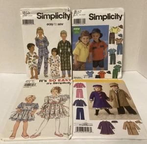 Konvolut 4 Simplicity Kinder Schnittmuster ungeschnitten mit Anleitung " - Bild 1 von 4
