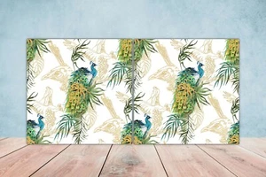 Pfau Keramik Vogel Wandfliesen - 2er Set Küche Bad Wand Backsplash - Bild 1 von 6