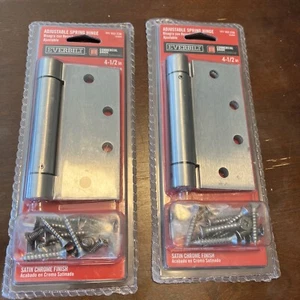 Everbilt 4 1/2” Adjustable Spring Hinge Commercial Grade New Lot Of 2 - Picture 1 of 4