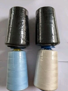 Overlocking Thread Polyester Industrial Sewing Machine 5000 Yard x 4 Cones - Picture 1 of 4
