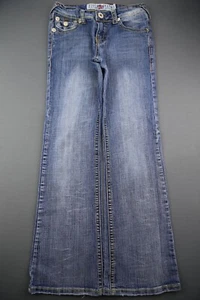 Girl's Vigoss Boot Cut Jeans 5 Pocket Stretch Thick Stitch Size 12 (Msr 26x27) - Picture 1 of 10