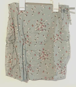Sunset West Girls Size Large Elastic Waist Faux Wrap Green Floral Skirt NEW - Picture 1 of 4