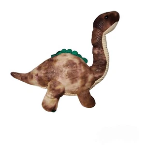 Brontosaurus Long Neck Dinosaur Brown Plush Stuffed Animal HugFun International - Picture 1 of 5