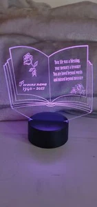 In loving memory gift memorial led plaque family mum dad brother sister - Picture 1 of 4