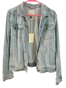 NWT Women’s Jean Jacket Short Blue Jean Jacket Soft Denim Jean Jacket - Picture 1 of 2