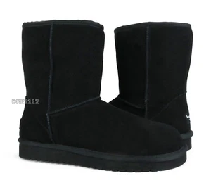 Koolaburra by UGG Koola Short Black Suede Fur Boots Womens Size 7 -NIB- - Picture 1 of 6