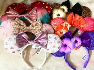 200 Styles 2024 Disney Parks Loungefly Magical Bow Minnie Mouse Ears Headband - Picture 1 of 201