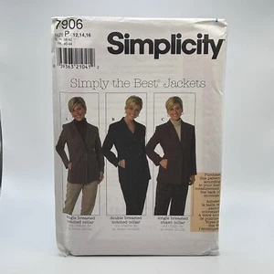 Giacche Simplicity 7906 blazer motivo da cucire miss taglia 12 14 16 non tagliate - Foto 1 di 2