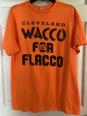 NWOT-WACCO FOR FLACCO Cleveland Browns NFL Orange S/S Delta Pro Weight T-Shirt L Foto 1 de 4