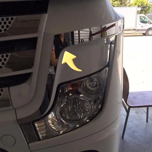 CUBIERTA FARO DELANTERO ACERO INOXIDABLE MERCEDES ACTROS 1845 / MP4 - MP5 2 piezas - Imagen 1 de 2