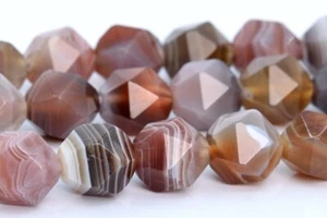 Natürlicher Botswana Achat Sternschliff Facettiert Qualität AAA Lose Perlen 7-8/9-10 mm - Bild 1 von 4