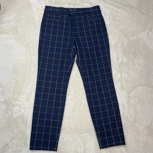 Banana Republic marineblau kariert modern Sloan Knöchelhose adrette Karriere neu mit Etikett 2P Büro - Bild 1 von 10