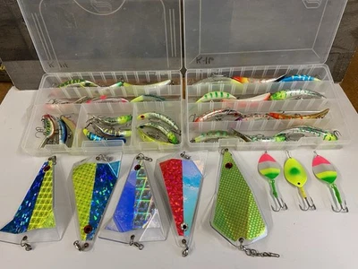 Lote de Kwikfish, K-16, K-15, K-14, Big Al’s’ y Delta Flashers. y Spinners Foto 1 de 4