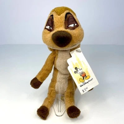 老式迪士尼Timon毛绒8英寸狮子王填充动物沃尔特迪斯尼世界带标签 — 第 1/4 张图片