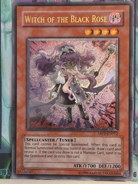 Yugioh 1x Witch of the Black Rose Ultimate Rare (UTR) ABPF-EN012 Light Play - Image 1 of 1