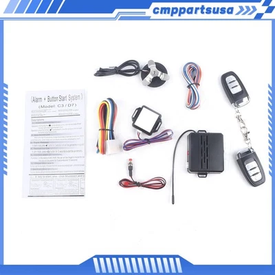 Car Security Alarm System Engine Start Keyless Entry Push Button Remote Control - Image 1 of 4