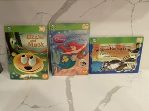 Lot of 3 - LeapFrog LeapReader TAG Books Disney Ozzie and Mack Ariel/farting dog - Picture 1 of 5