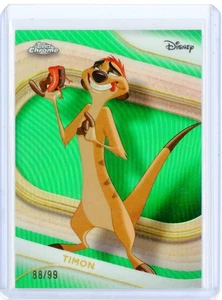 2025 Topps Chrome Disney TIMON No. 98 Lion King Green Refractor 88/99 - Picture 1 of 2