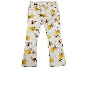 Pilcro The Letterpress Pants Size 26 US 2 Lemon Grove Cropped Anthropologie Boot - Picture 1 of 9