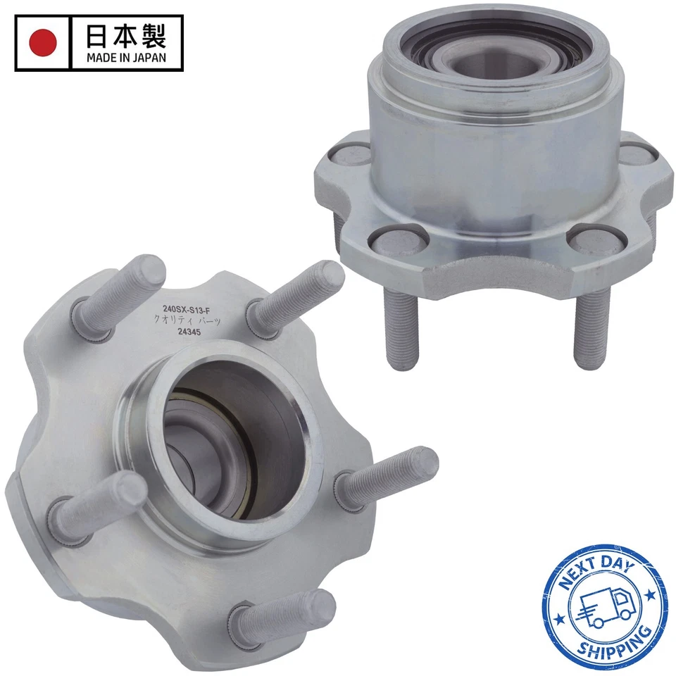 Cojinete de cubo de rueda delantera de conversión de 5 orejetas para Nissan 240SX S13 1989-1994 [Par] Foto 1 de 4