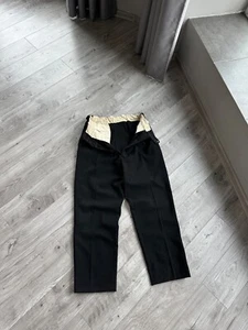 Pantalones de hombre negros de cintura alta de trabajo antiguo raro vintage de los años 1930-40 Talla: S - Imagen 1 de 14