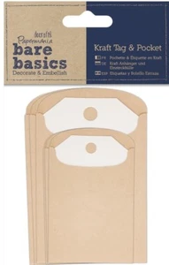 Docrafts Papermania Bare Basics Kraft Brown Memory Pockets 3 Each of 2 Sizes - Bild 1 von 1