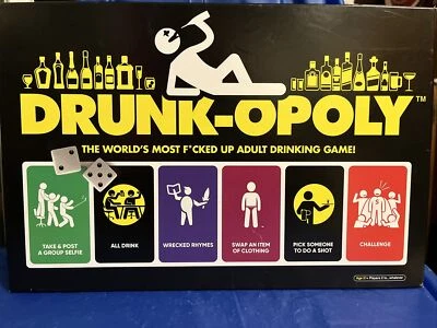 Drunk-opoly Board Game Adult Drinking Game Adult Party Game Night Excellent - Image 1 of 2