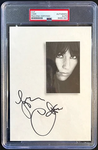 CHER SIGNED AUTOGRAPH 6X9 PSA/DNA ENCAPSUALTED SONNY BONO I GOT YOU BABE SINGER Cover