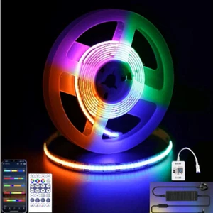 5 m RGBIC COB LED-Streifen Licht flexibles LED-Band Pixel adressierbar Traumfarbe UK - Bild 1 von 17