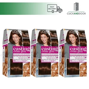 3 X L'Oreal Paris Casting Creme Gloss Hair Color DARK GOLDEN BROWN 432 - Picture 1 of 3