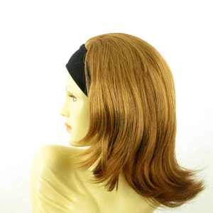 Peluca con diadema elastica corto cobre rubio oscuro XENA g27 PERUK - Picture 1 of 8